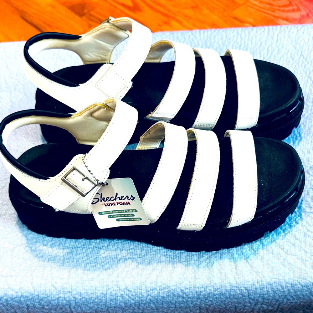 Steve Madden/Skechers White Sandals